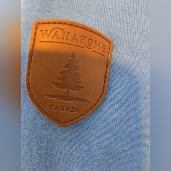 Wanakome Adventure Hoodie Blue Beige Colorblock Pullover Size S (Oversized Fit) - Picture 5 of 10